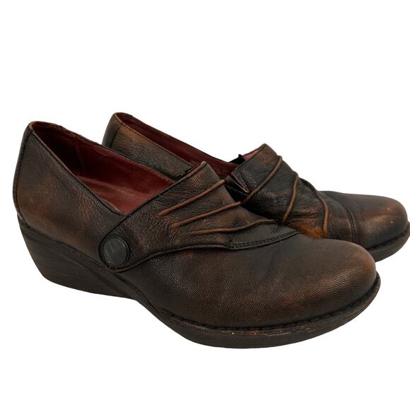 Dansko Women's Brown Leather Aimee Comfort Clogs Size 37 / 7 - Picture 1 of 9